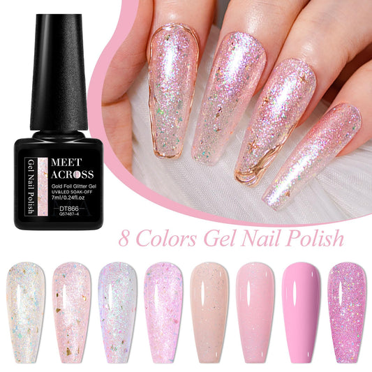 Meet Across red glitter gel polish for bold at home manicures