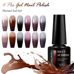 MEET ACROSS temperature-change gel nails showing visible mood shifts