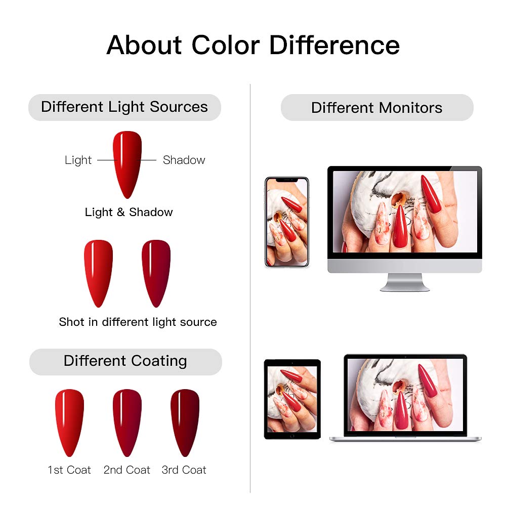 MEET ACROSS varied color gel nail polish set ideal for mix-and-match styles at home