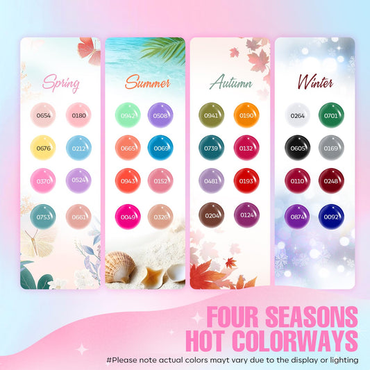 MEFA 32-color gel nail polish kit offers versatile color options for any style