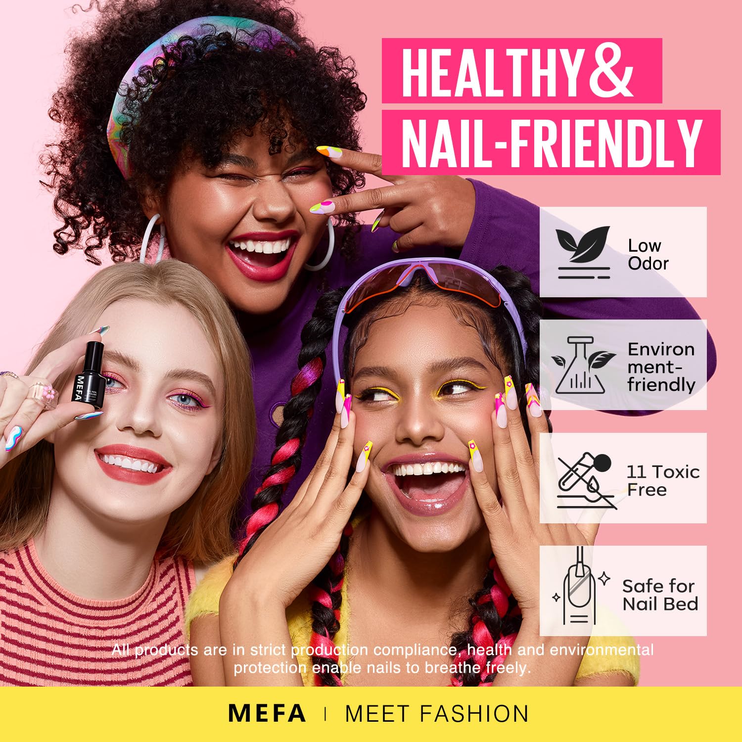 MEFA Base and Top Coat set boosts durability and shine for professional results.