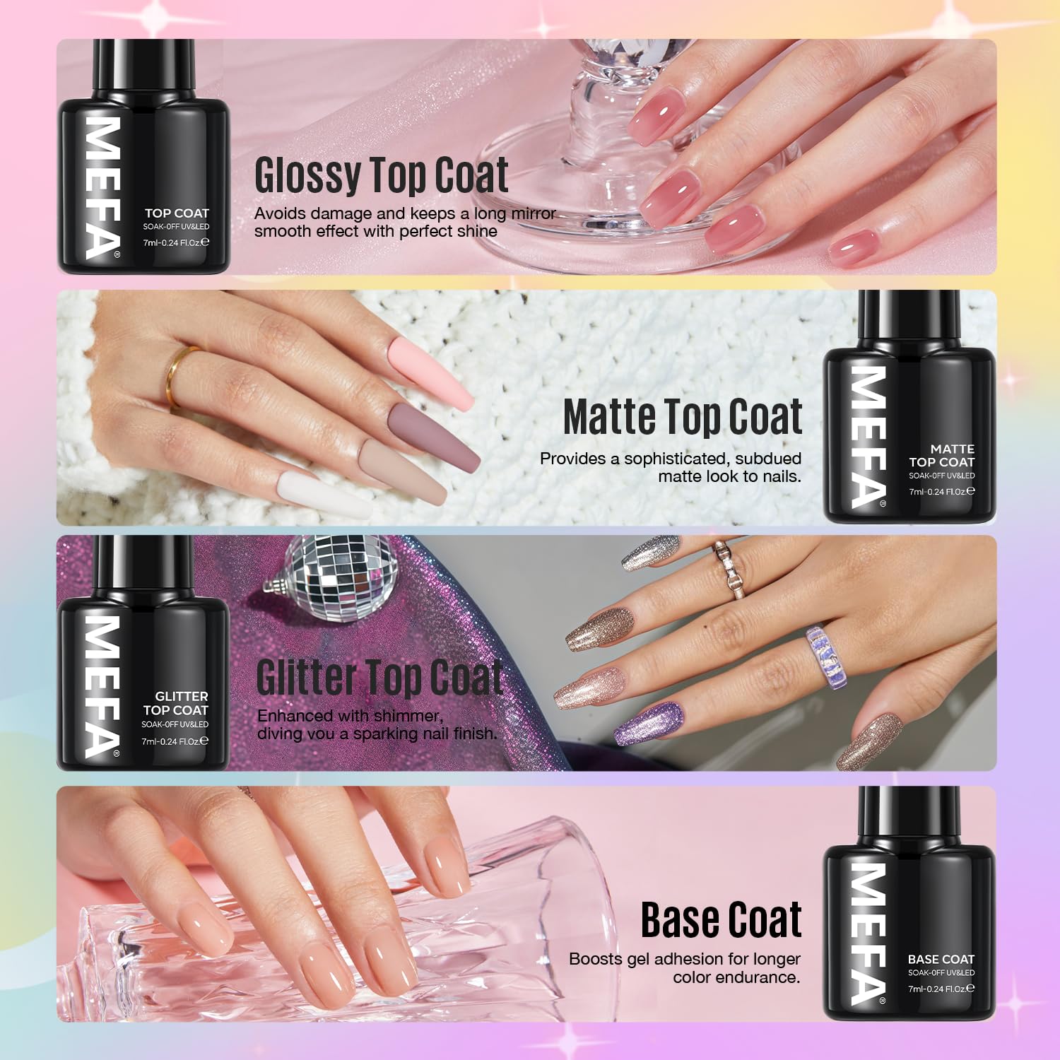 MEFA color swatches display helps plan nail designs