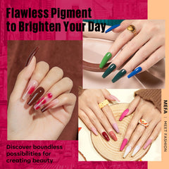 MEFA burgundy gel polish close-up for rich fall manicure