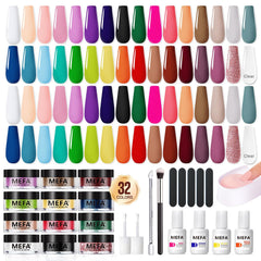 MEFA dip powder kit color palette for versatile nails