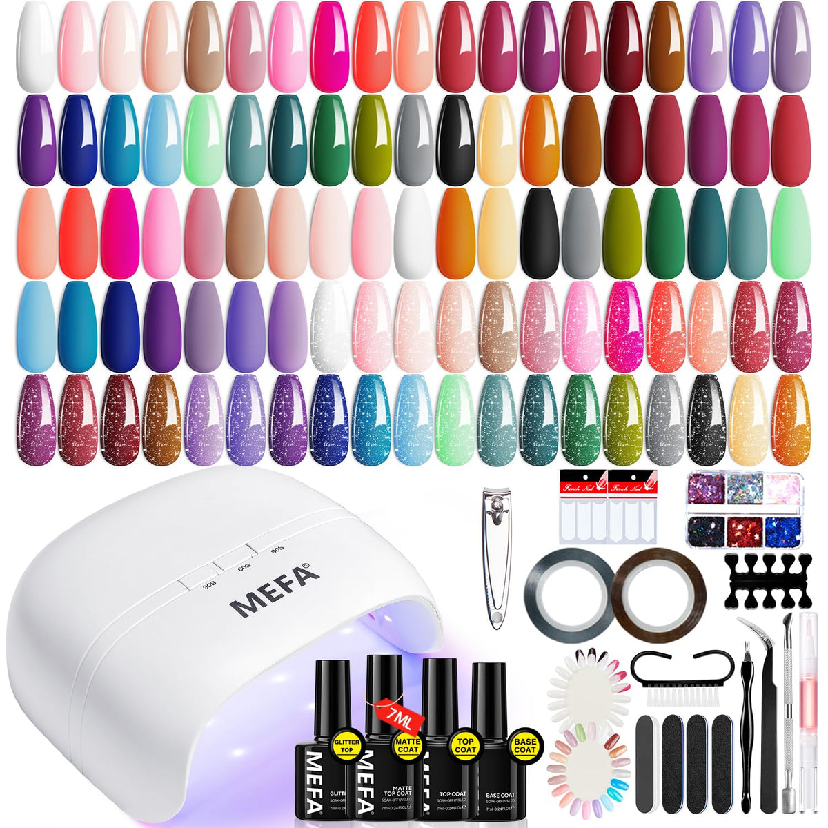 MEFA 72W LED lamp in action for quick at-home manicures