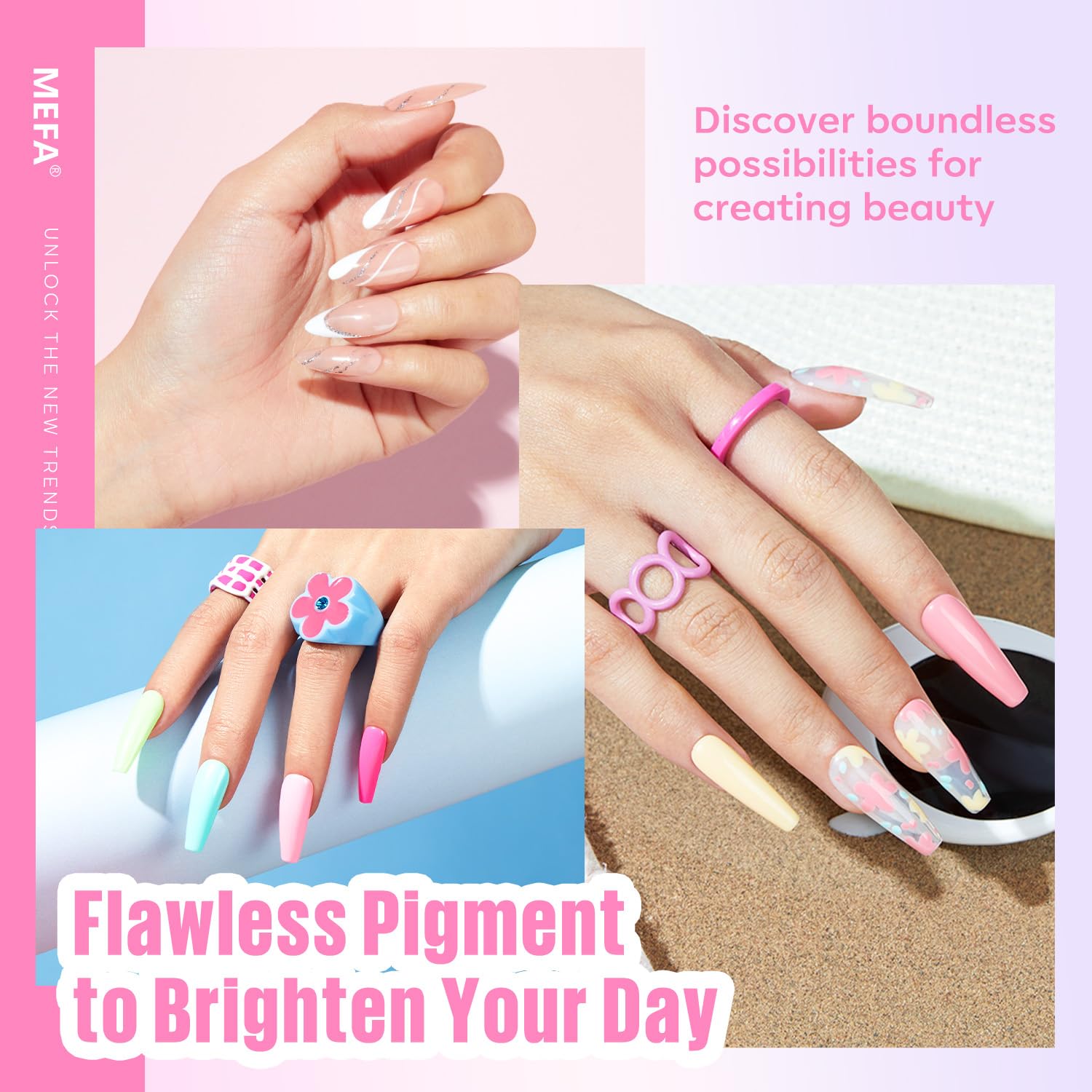 MEFA glossy top coat 7ml delivers a shiny finish