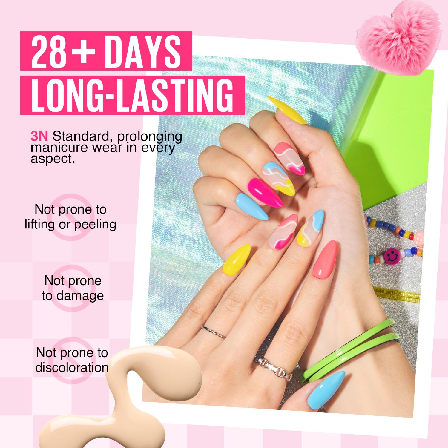 MEFA Neon Orange Gel Nail Polish delivers energetic pops for daring nails.