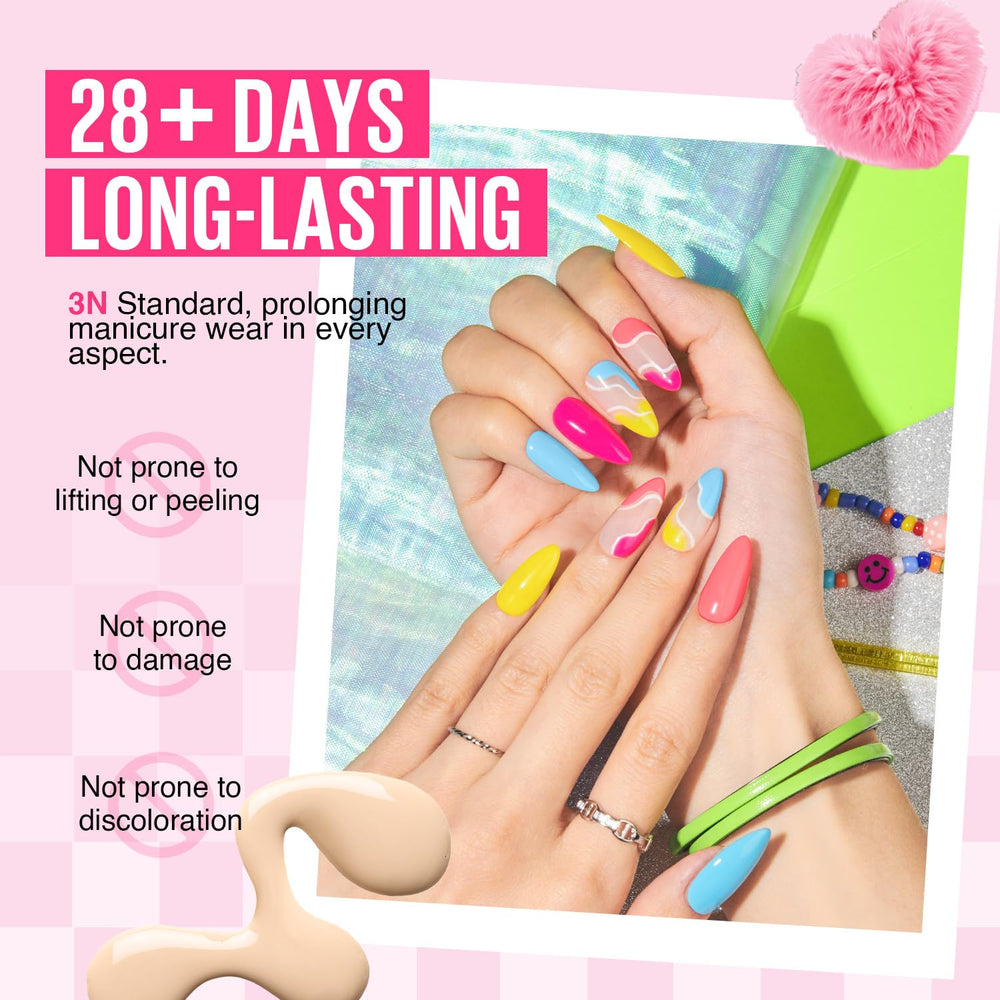 MEFA Neon Orange Gel Nail Polish delivers energetic pops for daring nails.