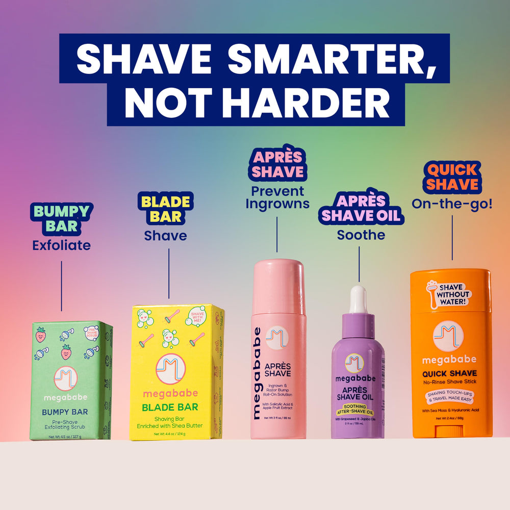 Megababe Après Shave Oil bikini line care with targeted application.