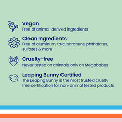 Megababe Green Deo chlorophyll ingredients emphasize odor-neutralizing antioxidants.