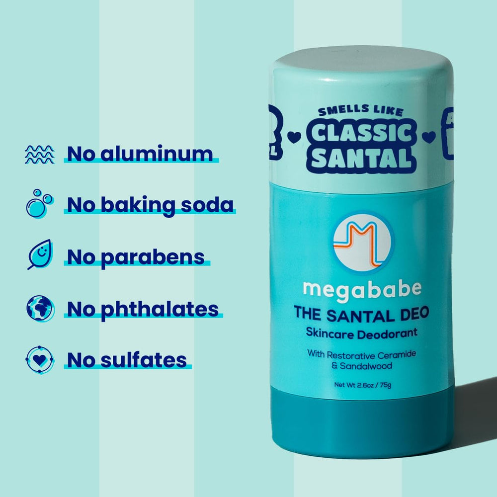 Silky glide of Megababe Santal Deo for smooth daily use.