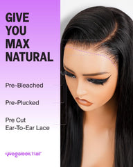 Megalook hair bleached knots for a natural, seamless part.