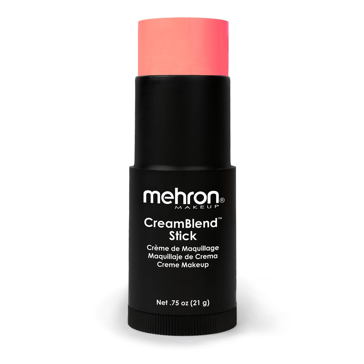 Mehron CreamBlend Stick on skin shows vibrant body paint with long wear.