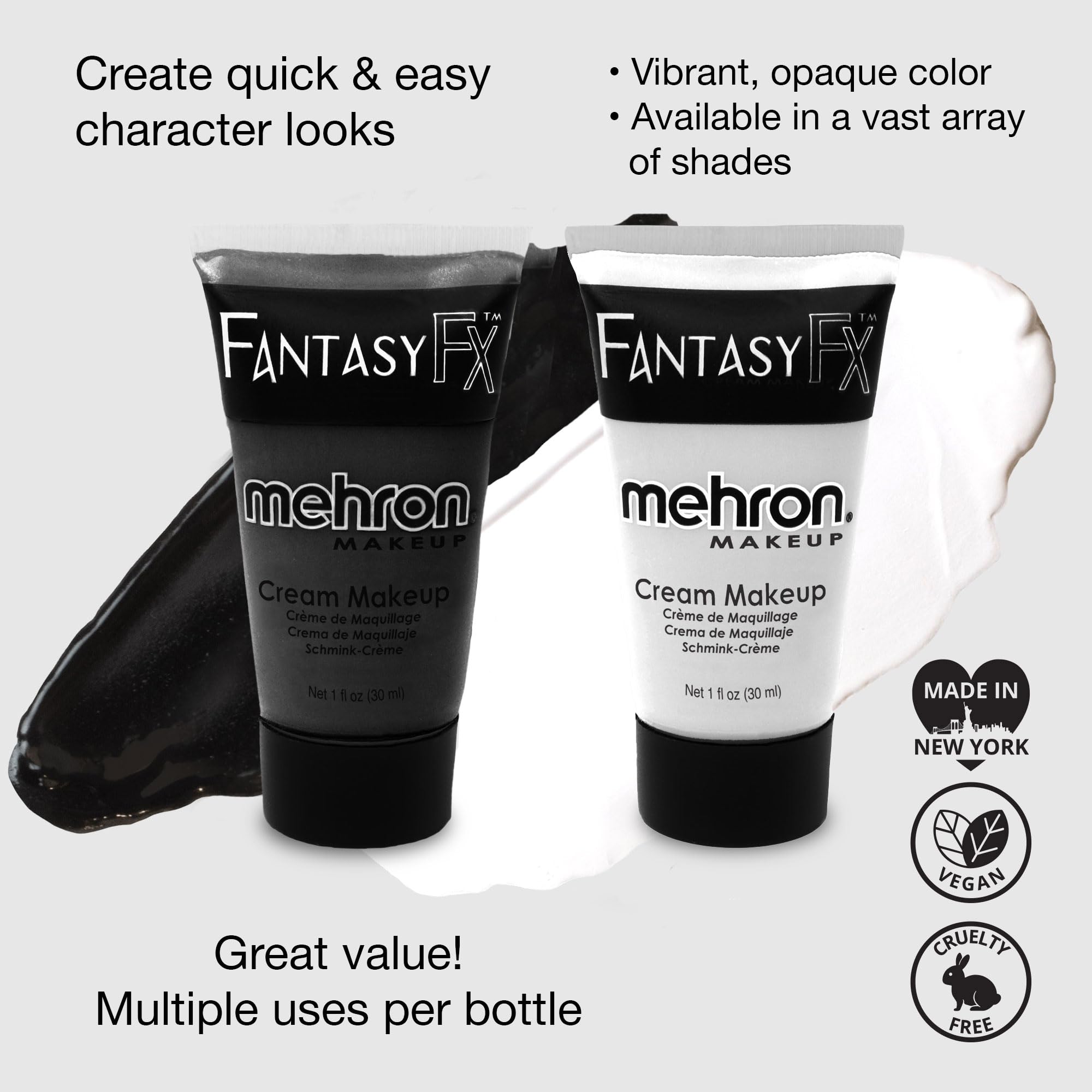 Creamy water-based texture close-up enabling smooth blending and even pigment.