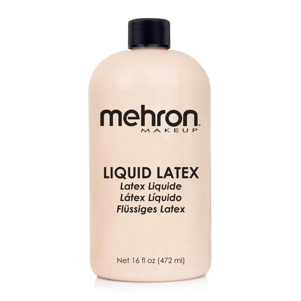 Mehron Liquid Latex 16oz bottle for professional adhesives and FX.