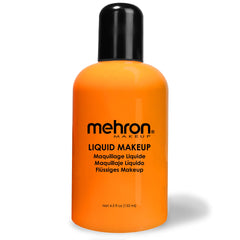 Mehron Liquid Makeup orange bottle for bold face and body color.