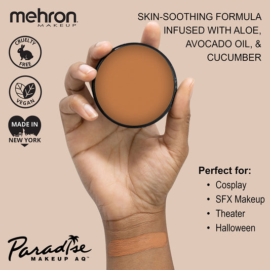 Mehron Paradise Makeup AQ Pro blending in studio setup for detailed looks.