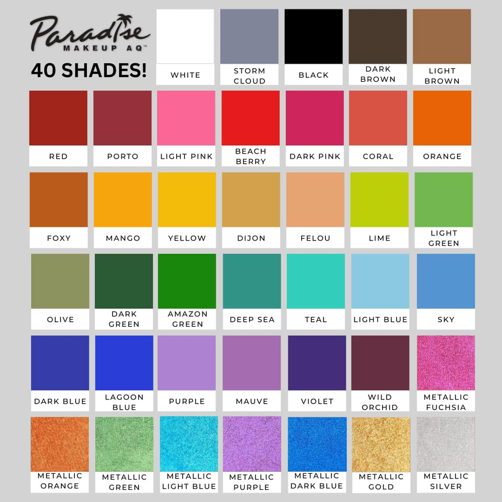 Mehron Paradise AQ light green face and body paint ideal for cosplay and fantasy looks.