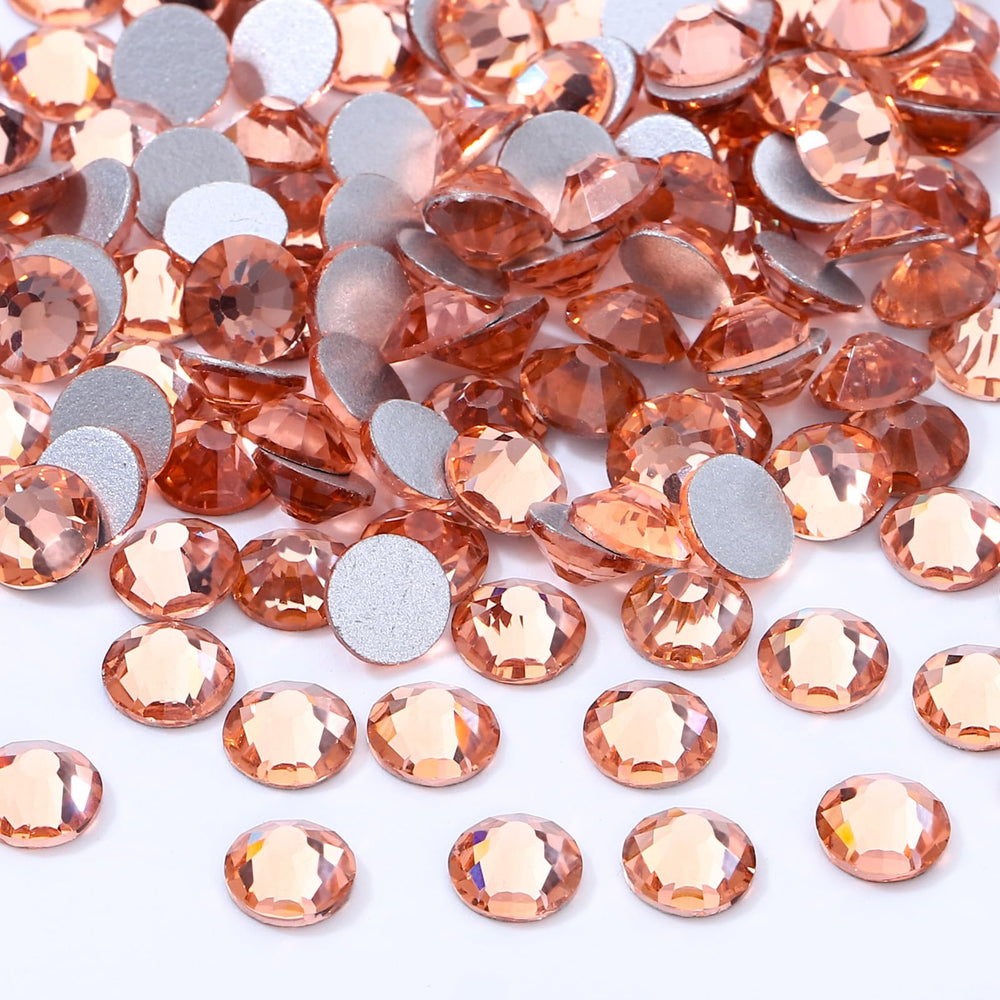 Meibite Champagne flatback rhinestones for nails and crafts with high sparkle