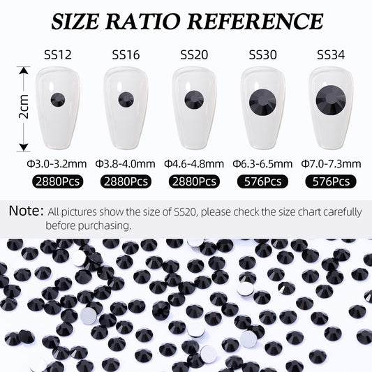 Meibite glass rhinestones SS34 for DIY nail art and accessories