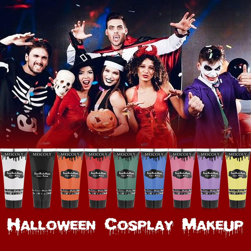 MEICOLY color-set showcase ideal for Halloween makeup