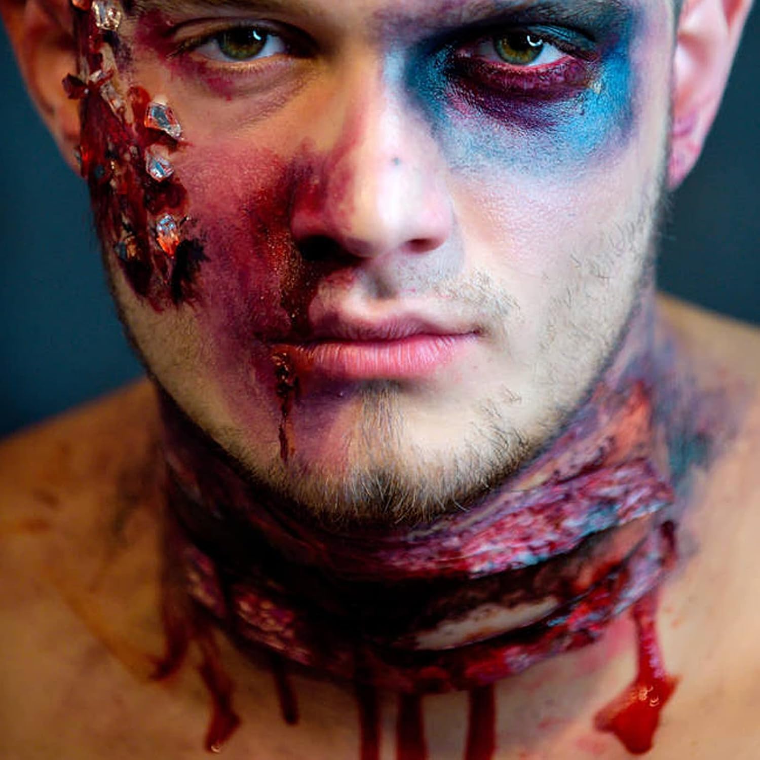 MEICOLY sfx look on skin showcasing makeup for scenes