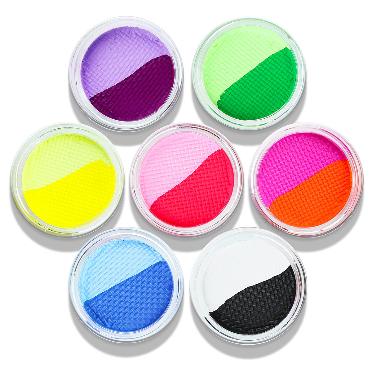 MEICOLY water activated eyeliner kit with 7 cakes glows under UV for vibrant festival looks