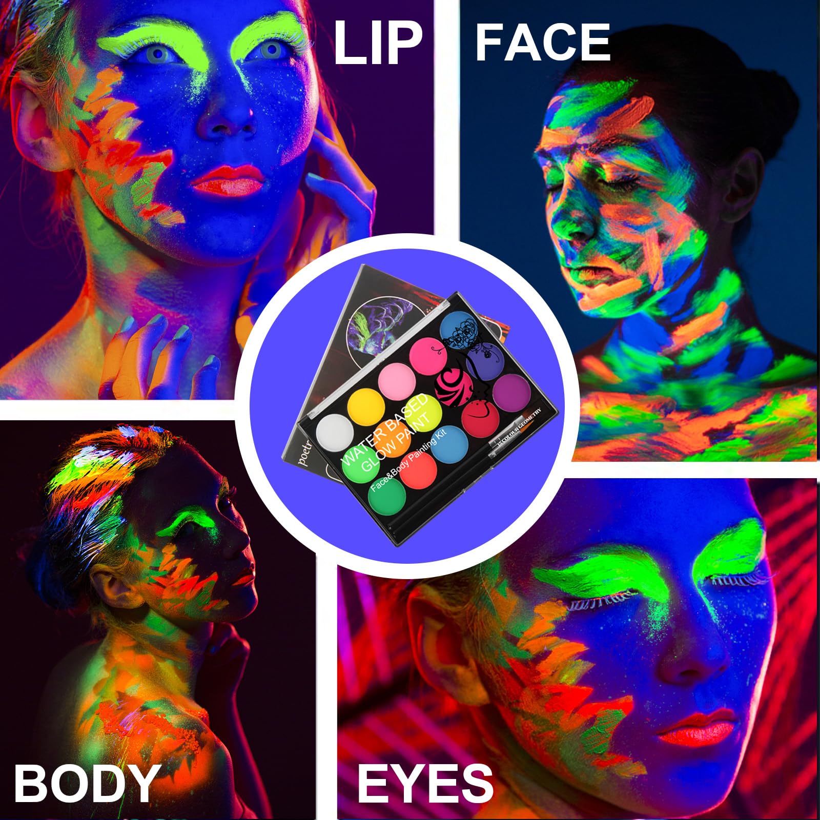 MEICOLY white face paint for high contrast