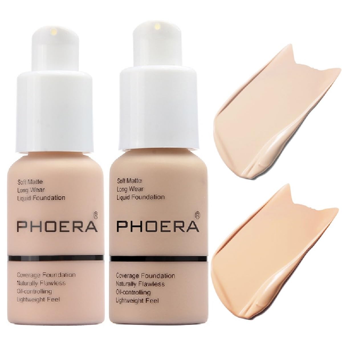 Meifen Foundation 101 Porcelain bottle displaying full coverage and soft matte finish