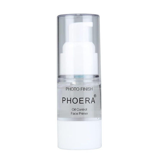 Meifen Phoera Primer bottle closeup shows smooth matte finish for makeup.
