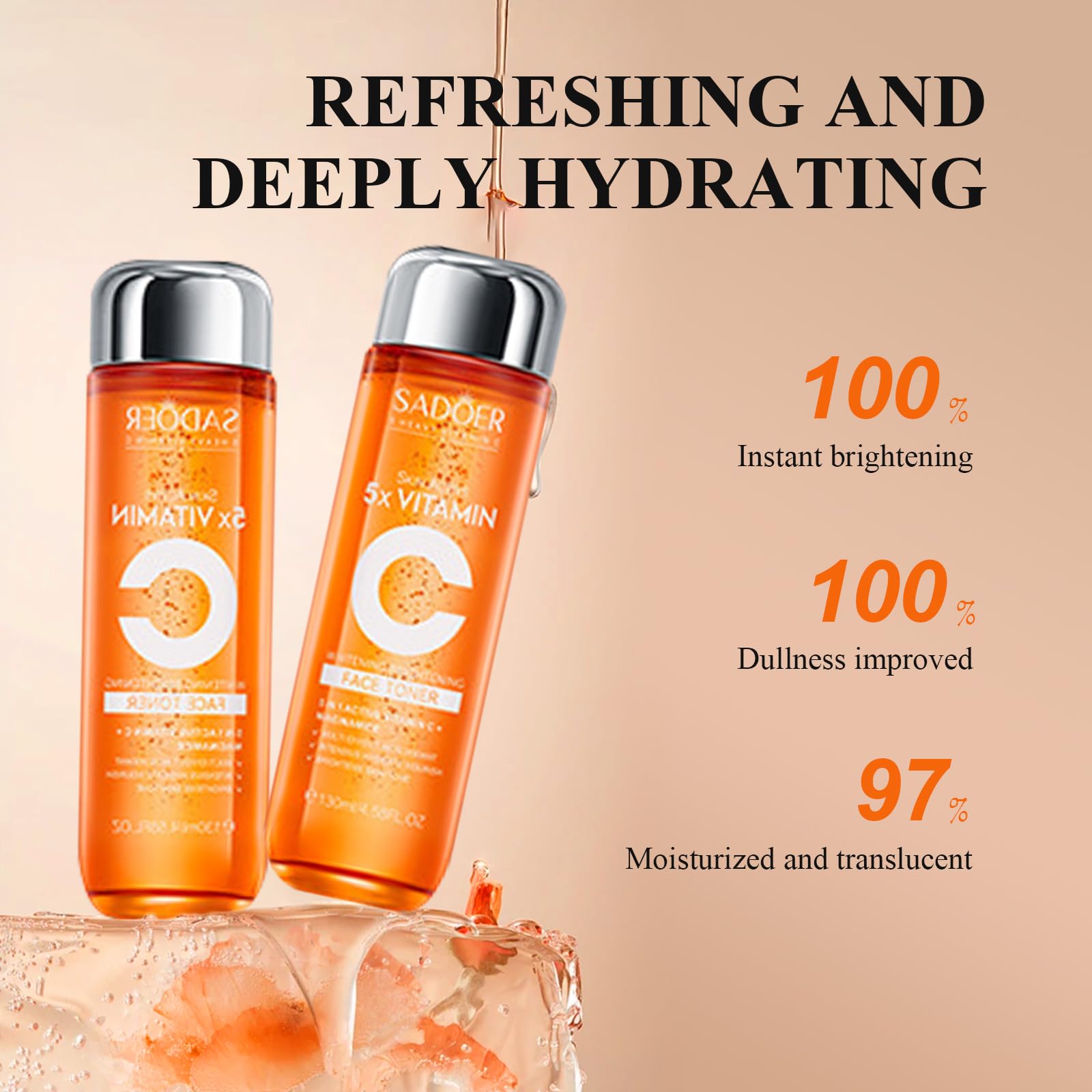 MEIYUANNAISI Vitamin C eye cream tube nourishes delicate under-eye skin.