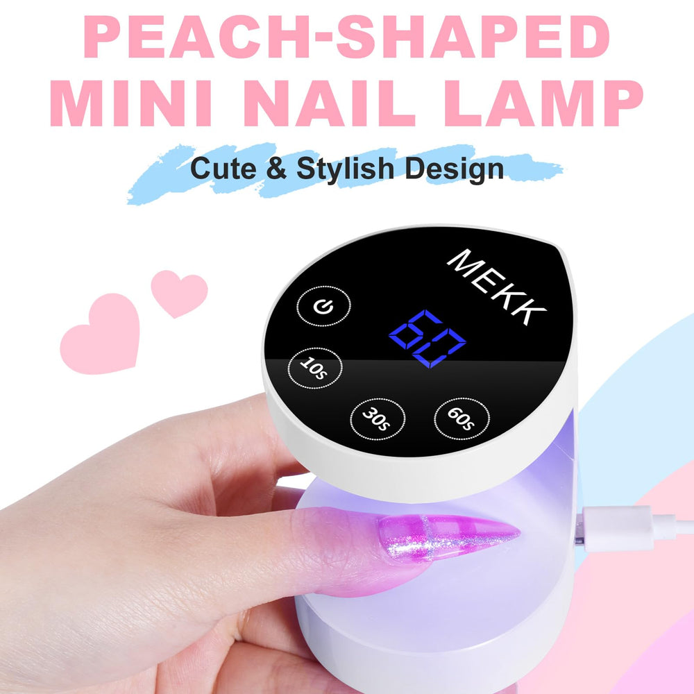 MEKK mini UV light auto-sensor in action for hands-free curing