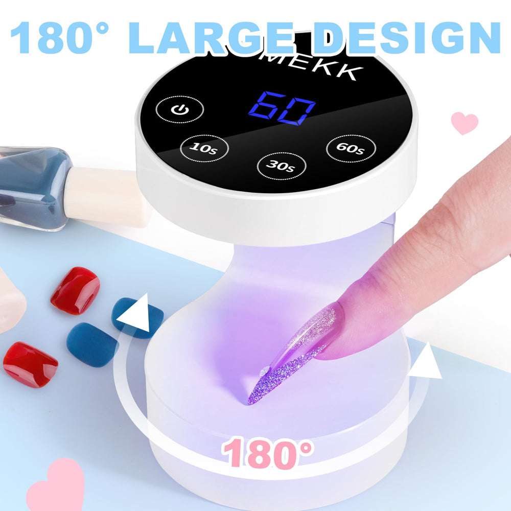 MEKK nail lamp featuring four timer modes and auto-sensor for hands-free curing