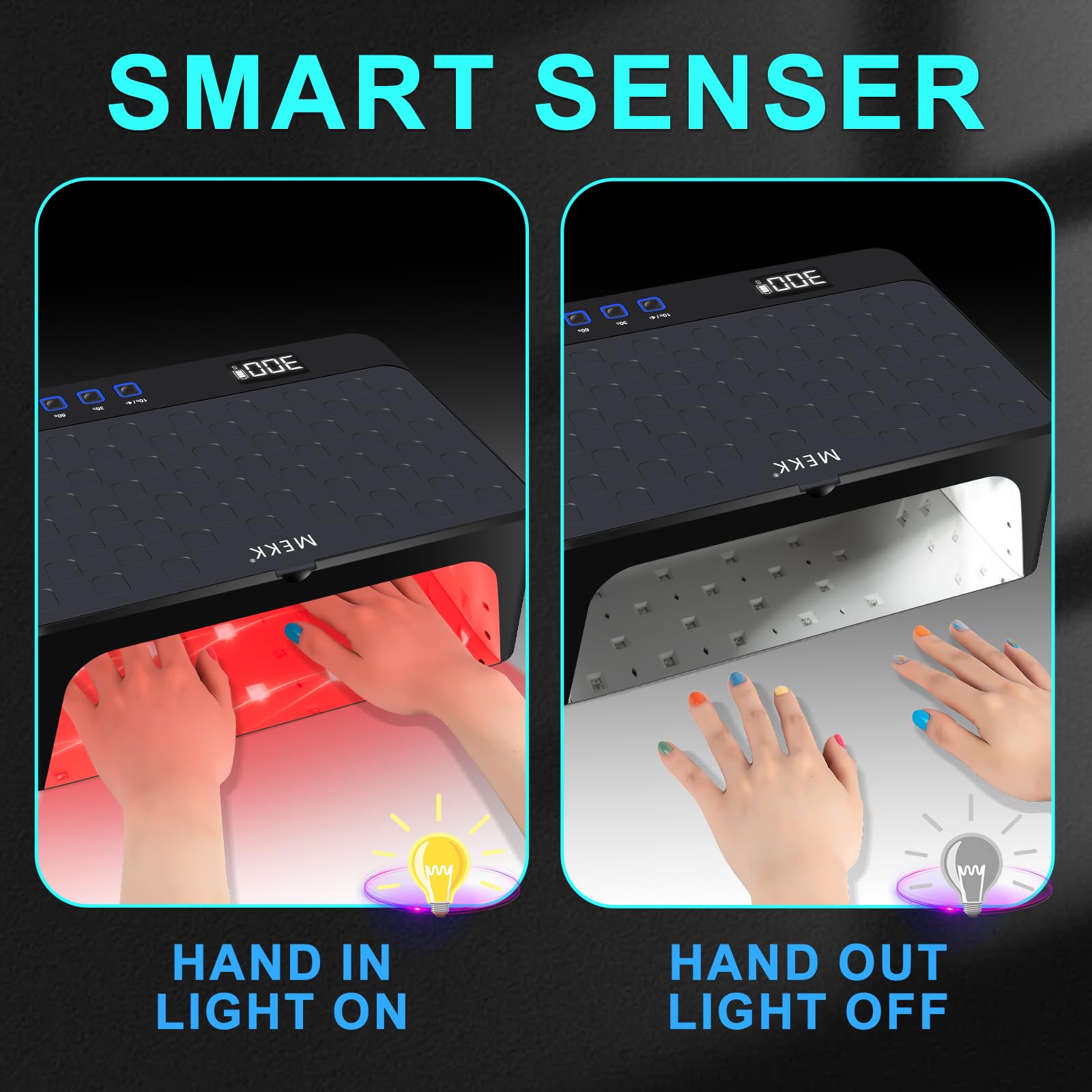 MEKK 4+2 timer settings for customizable curing routines