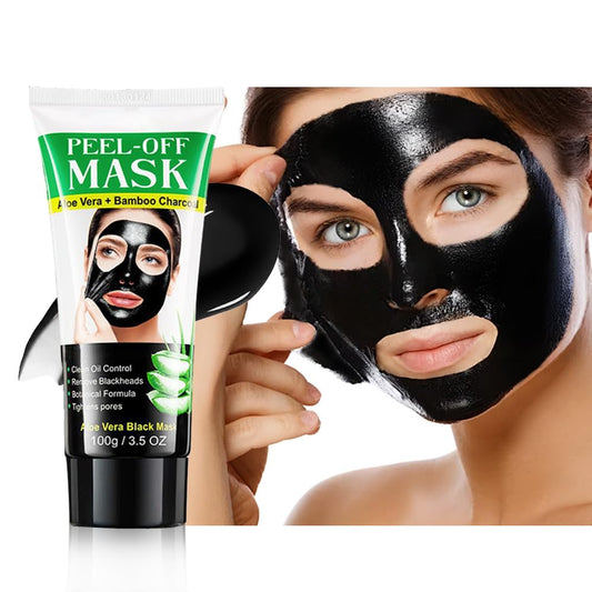 Mekuel Charcoal Face Mask Peel-Off packaging showing bamboo charcoal for deep cleansing.