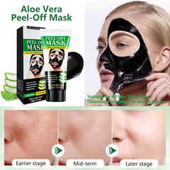 Mekuel Charcoal Peel-Off on nose area removing blackheads naturally and safely.
