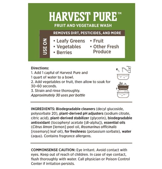 Melaleuca Eco Sense Harvest Wash demonstrates washing produce to remove residues.
