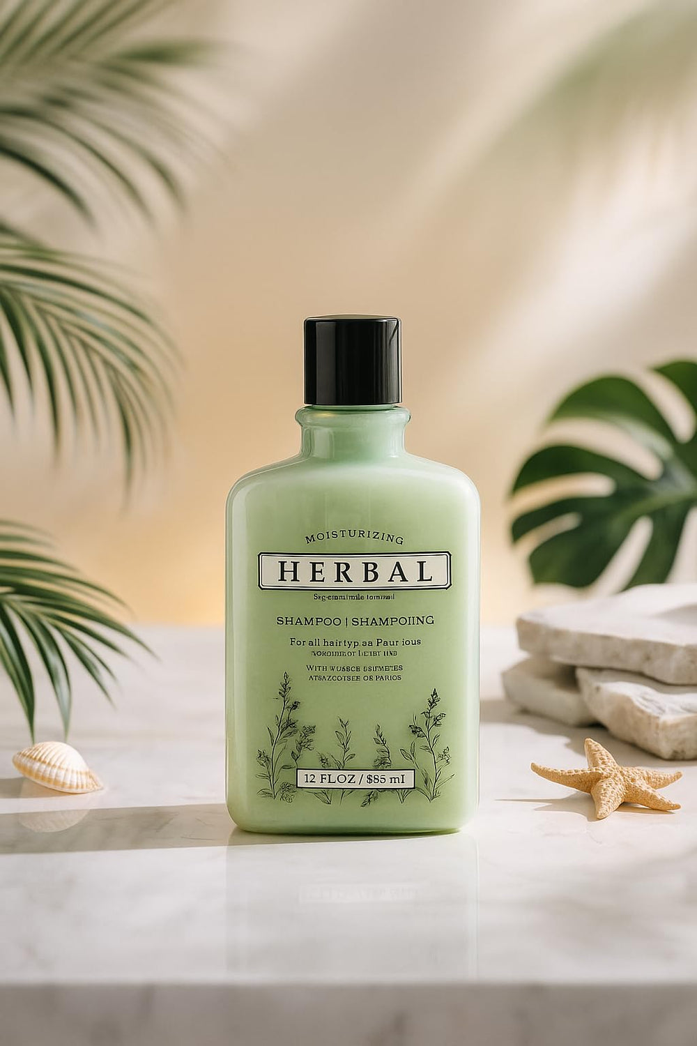 Melaleuca Herbal Shampoo bottle with botanical formula for fresh hair