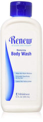 Melaleuca Renew Intensive Skin Therapy Body Wash duo bottles on shower shelf in use