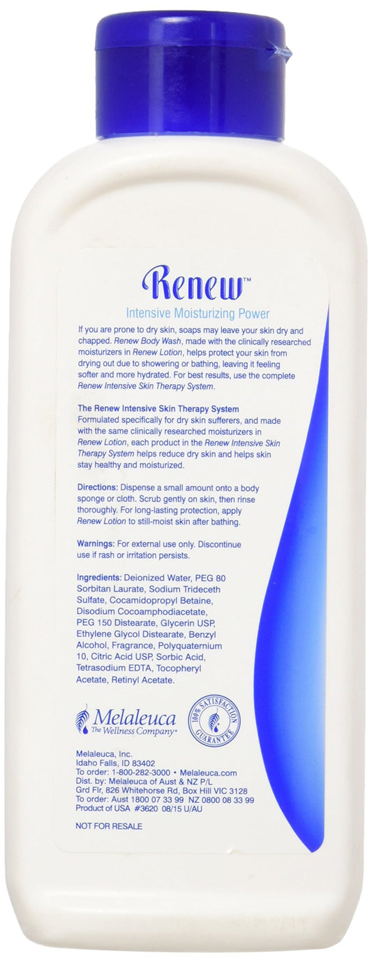 Melaleuca Renew Intensive Skin Therapy Body Wash lather shows rich foam ideal for refreshing cleanse.