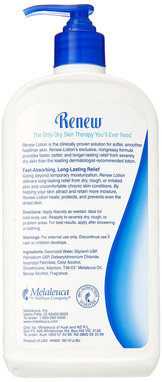 Pump top on Melaleuca Renew for easy, controlled application