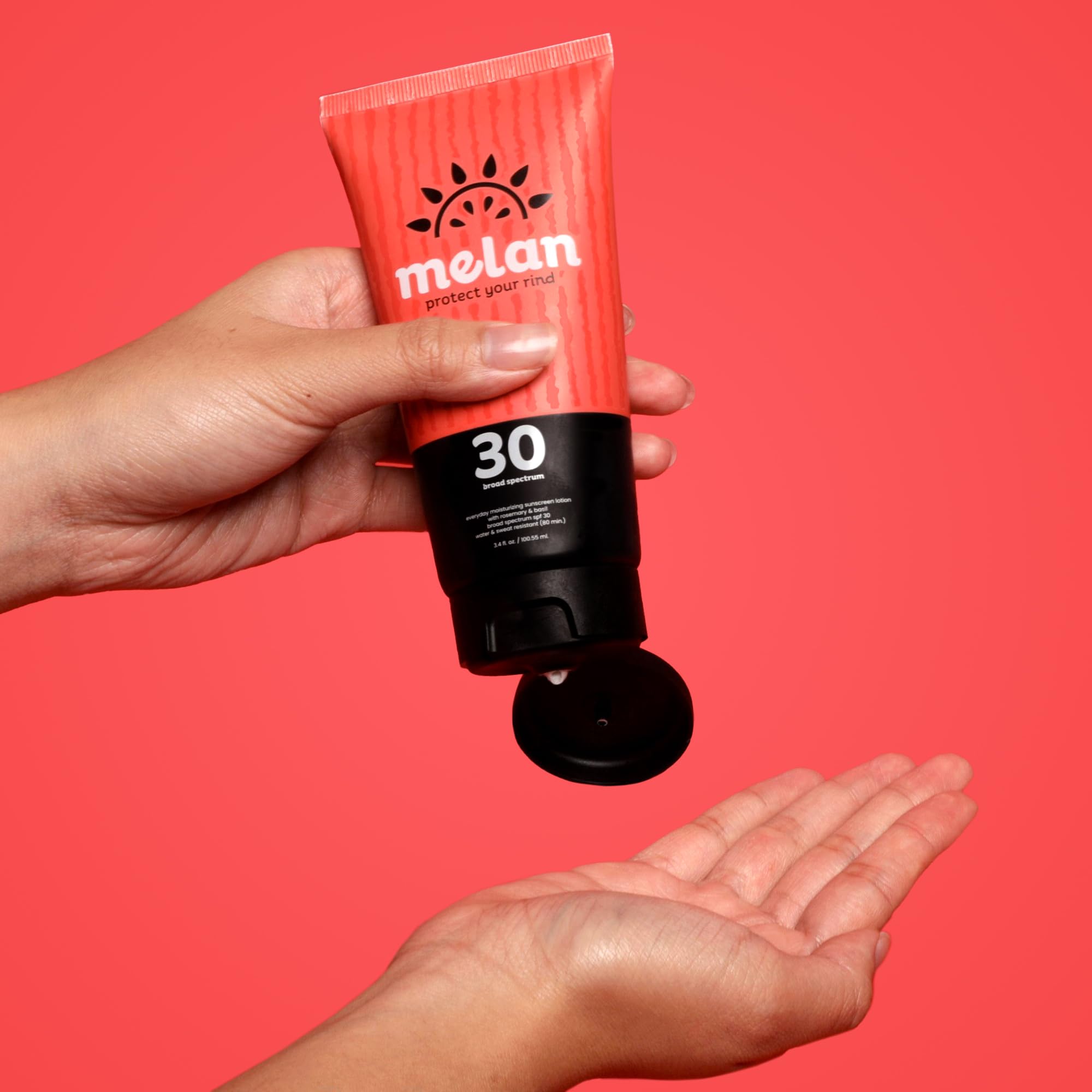 Melan Everyday SPF 30 with rosemary and basil, natural scent boosts a refreshing feel
