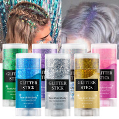 Melemando glitter stick pink holographic glow for festival makeup looks