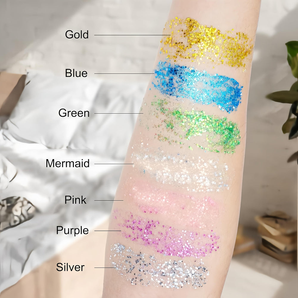 Melemando glitter stick cheekbone highlight for radiant facial dimension.