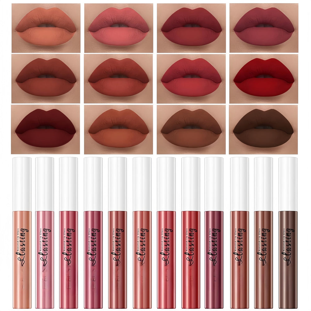 Melemando matte lipstick tubes on shelf show signature shade range.