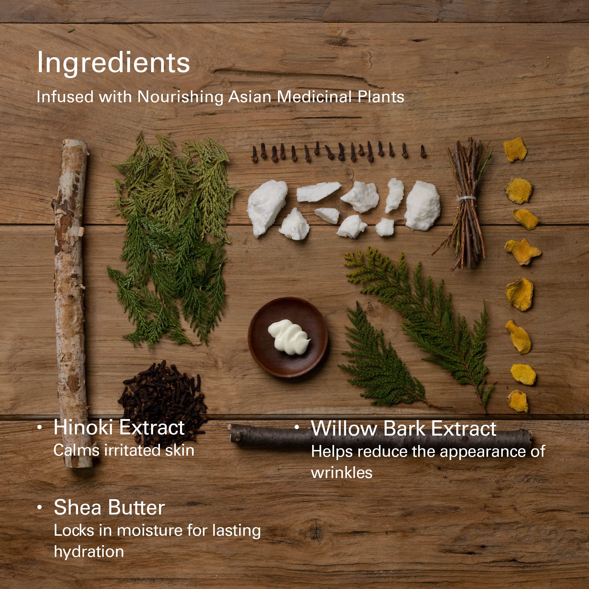 Melixir Untamed Nature ingredients featuring shea butter and ceramides