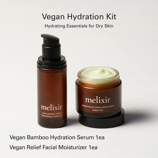 Melixir vegan relief facial moisturizer jar illustrates a lightweight, lasting moisture routine