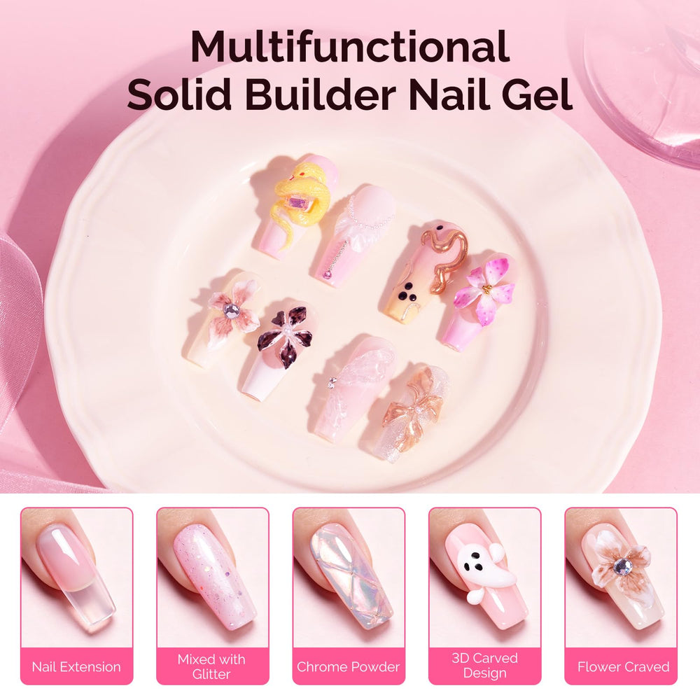 MelodySusie solid builder gel used as extension gel option