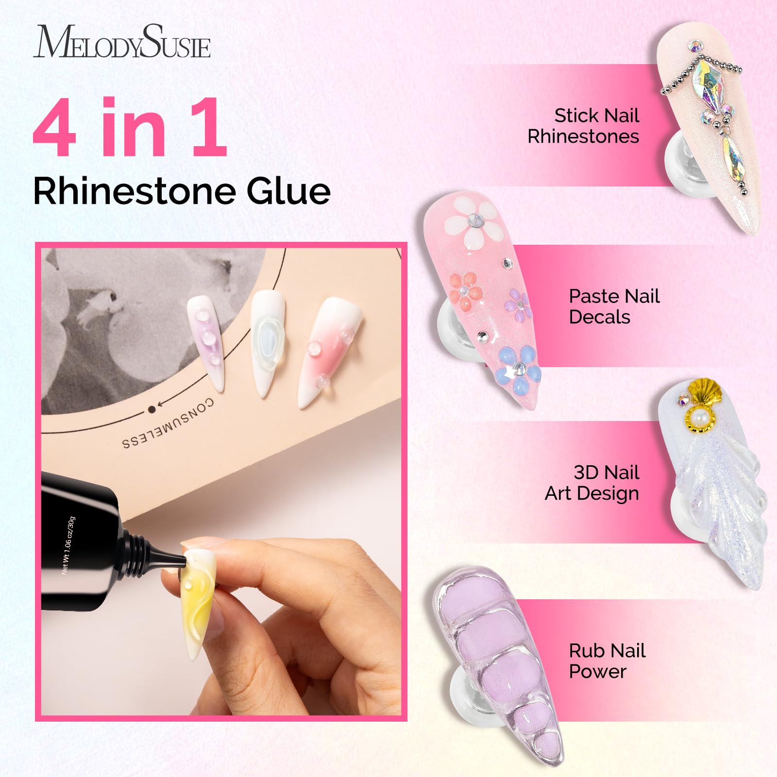 MelodySusie 450mAh battery powers multiple nail sessions on the go