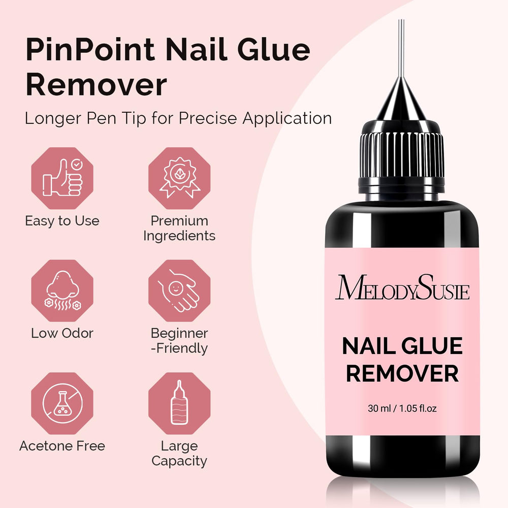 MelodySusie acetone-free remover for gel nails; gentle, lipid-based formula nourishes nails